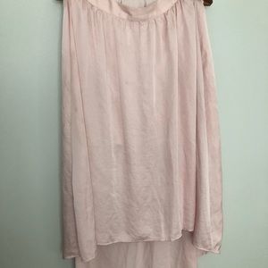 High low blush skirt